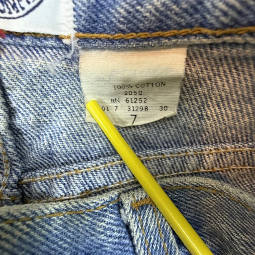 Vintage The Great Plains Clothing Co Mini Jean Skirt Womens 7 Blue Denim School